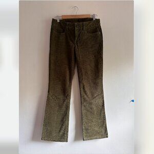 Vintage 90's JCrew Olive Corduroy Boot Cut Jeans - Sz 27S